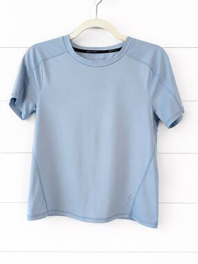 Spyder Light Blue Active Performance Tee with Red Accents